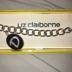 Liz Claiborne monogram “D” bracelet (NWOT)